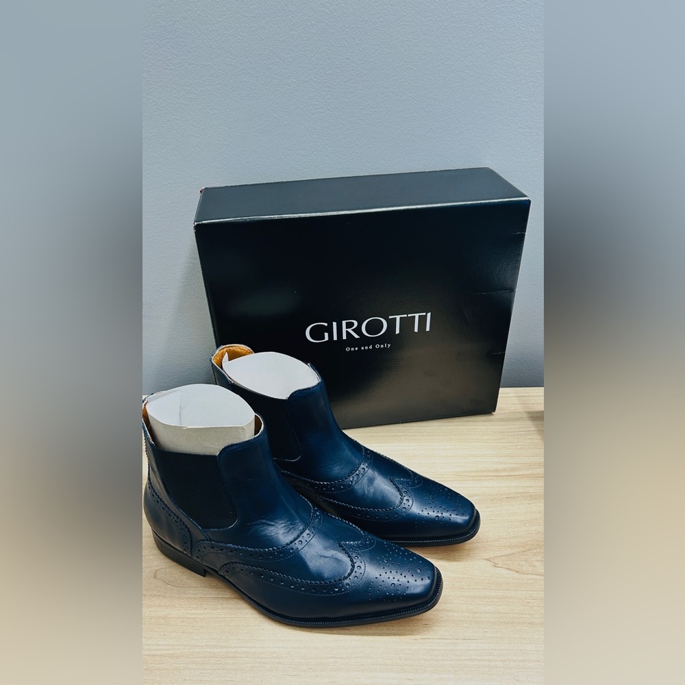 Girotti Men’s Brogue Chelsea boot size 10 custom made in Italy. - Picture 3 of 3